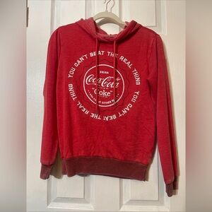 Coca-Cola Bright Red Pullover Hoodie with White Logo